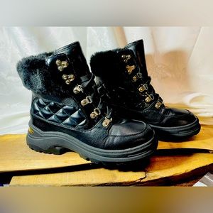 New!! “Call it Spring” ladies rubber sole/faux fur lined Sz 8 ankle boots Black